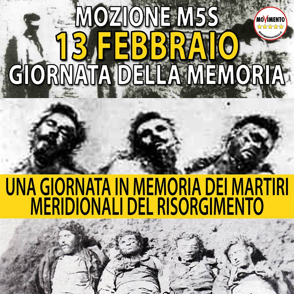 Memoria - locandina del movimento 5 stelle