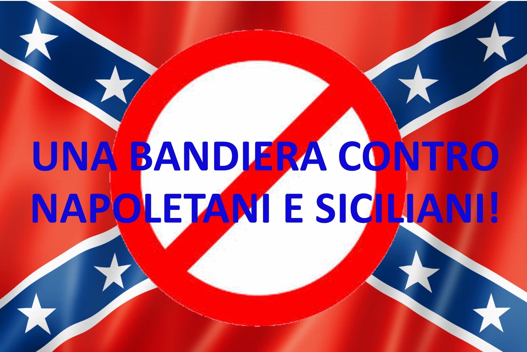 bandiera confederata contro italoamericani